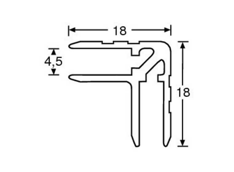 Adam Hall Hardware 6137 - Aluminium Casemaker for 4.5 mm *Pris per meter 